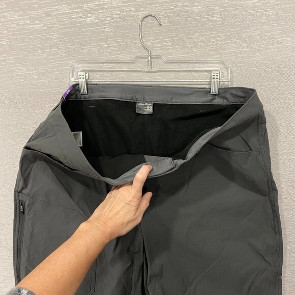 Eddie Bauer Fleece Lined Tech Pants Mens 40 x 32 Gray Water Repellent Insulated - Picture 7 of 15